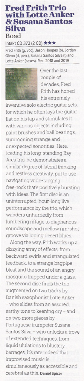 Daniel Spicer, Jazzwise Magazine, Dec 2021 (EN)