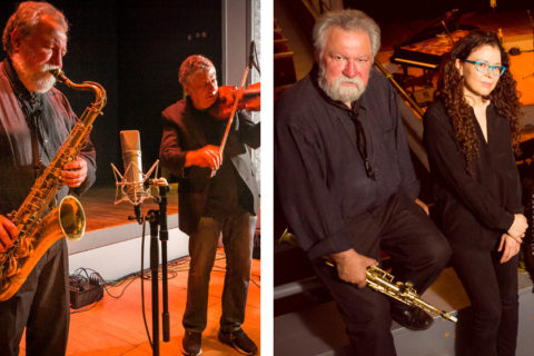 Evan Parker – Mark Feldman (by Caroline Mardok), Evan Parker – Sylvie Courvoisier (by Caroline Mardok)