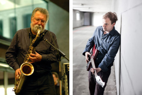 Evan Parker (by Richard Kaby, cc-by-sa-2.0) and Florian Stoffner (by Dieter Seeger)