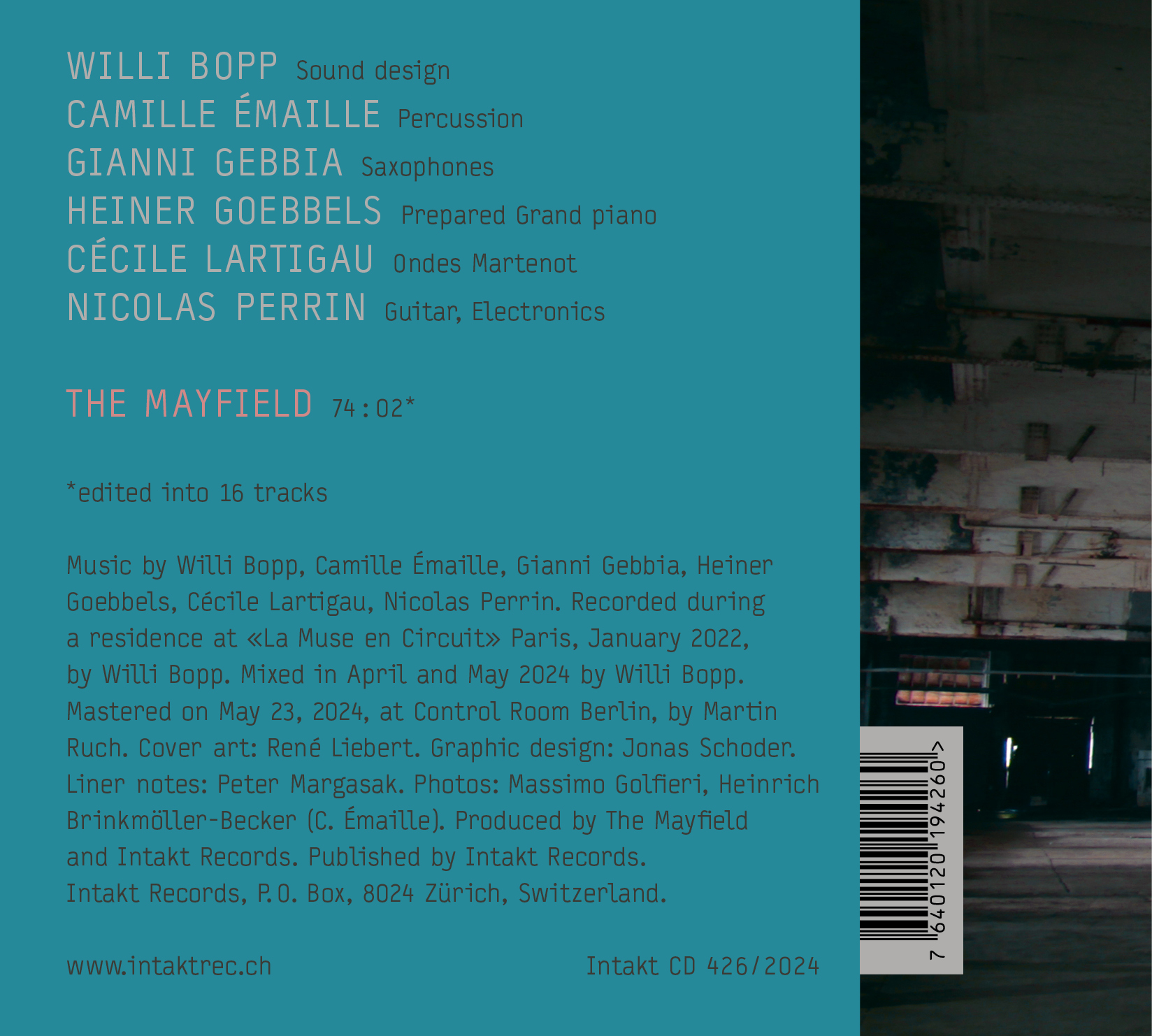 THE MAYFIELDTHE MAYFIELD back cover