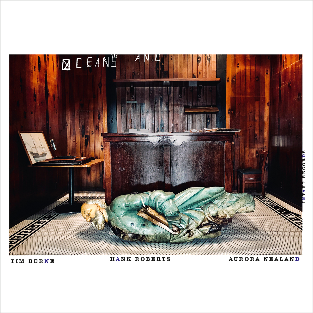 Cover Web:TIM BERNE – HANK ROBERTS – AURORA NEALAND
OCEANS AND Intakt CD 403 cover Stephen Byram