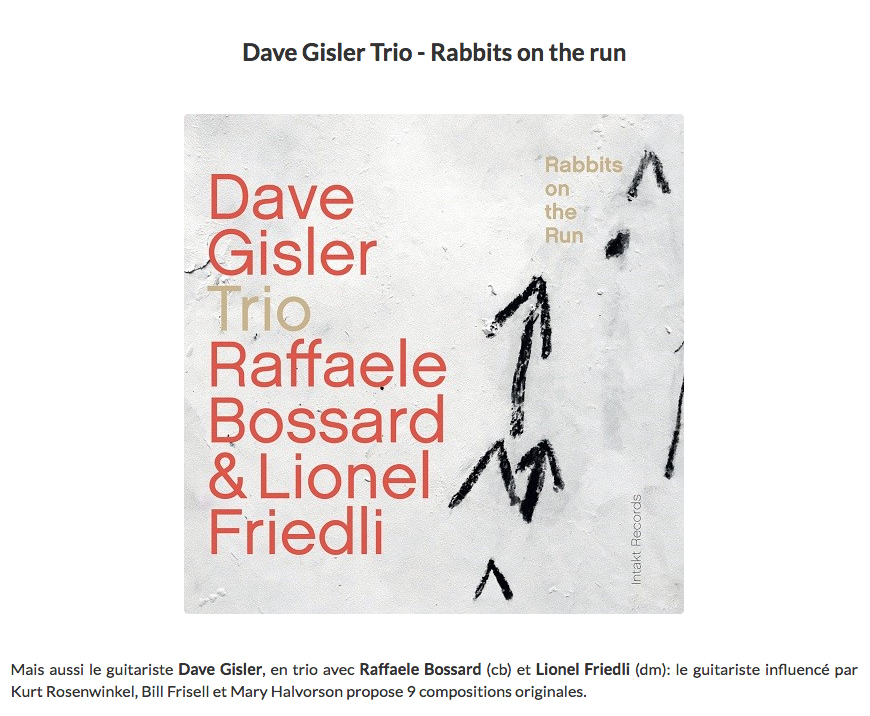 jazz halo reviews dave gisler trio