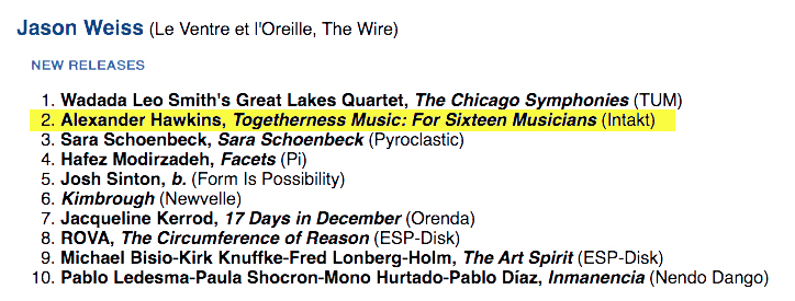 Jason Weiss, Le Ventre et l'Oreille / The Wire (Ballots 2021), Dec 2021
