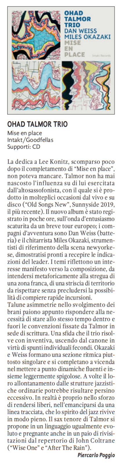 Piercarlo Poggio, Audioreview Magazine, Nov 2021 (IT)