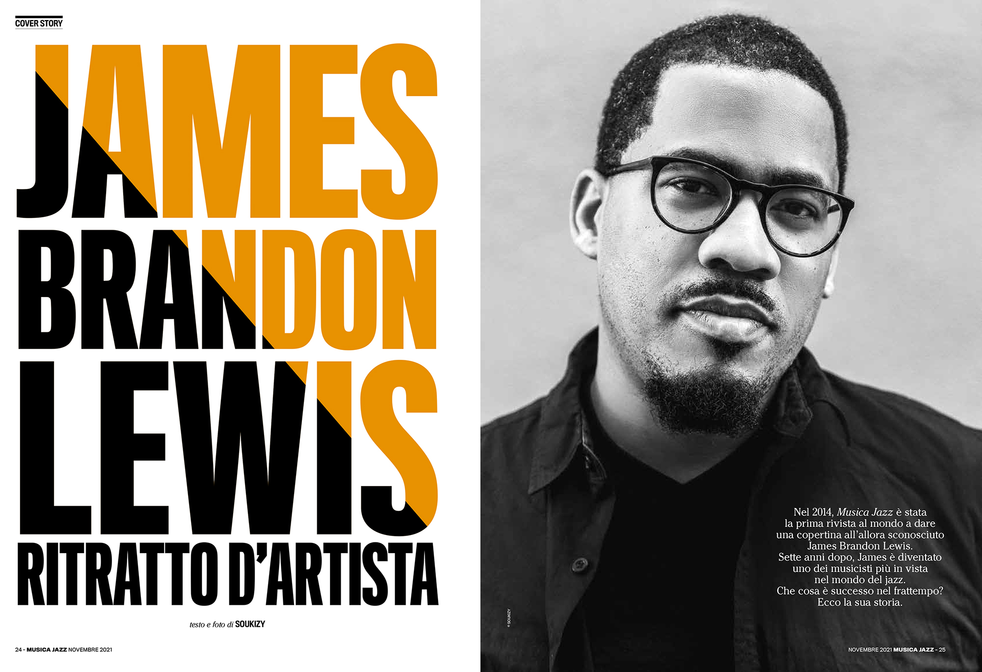 James Brandon Lewis Cover Story Musica Jazz Italy November 2021