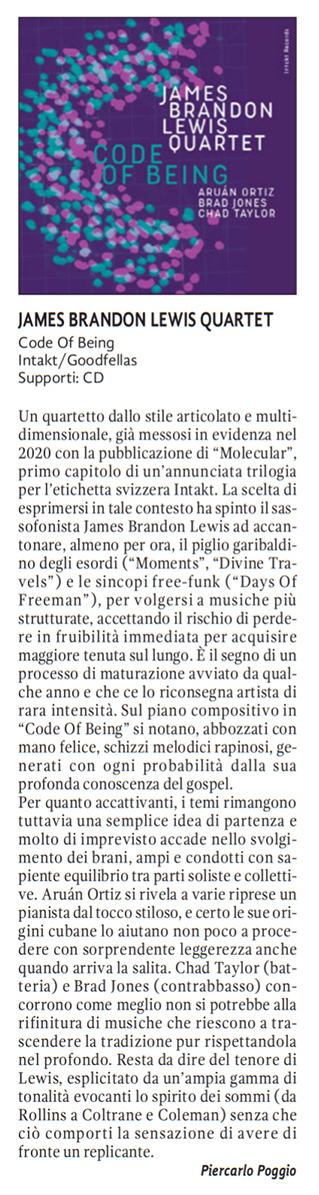 Piercarlo Poggio, Audioreview Magazine, Nov 2021 (IT)