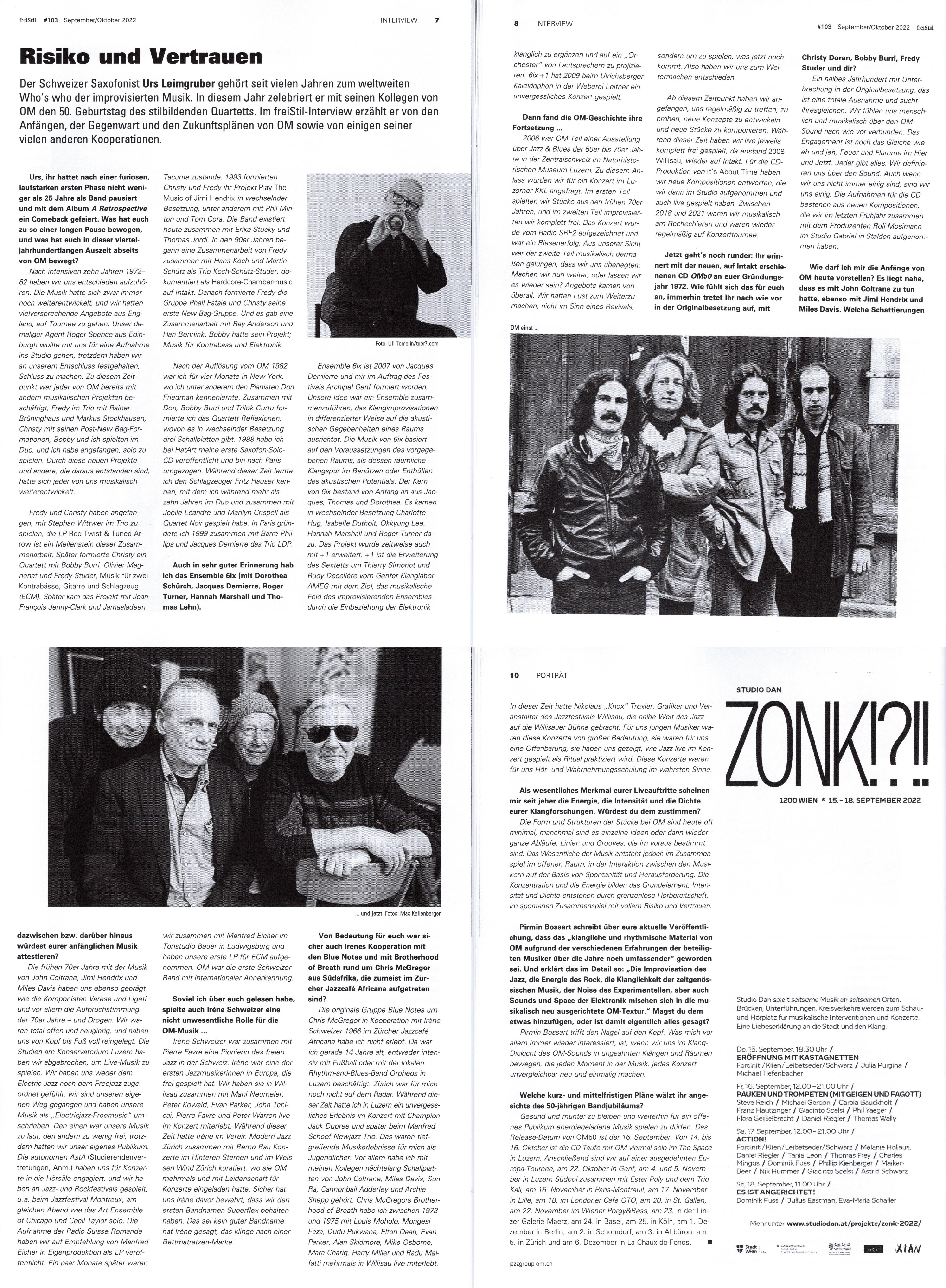 Urs, ihr hattet nach einer furiosen,
																	lautstarken ersten Phase nicht weni-
																	ger als 25 Jahre als Band pausiert
																	und mit dem Album A Retrospective
																	ein Comeback gefeiert. Was hat euch
																	zu so einer langen Pause bewogen,
																	und was hat euch in dieser viertel-
																	jahrhundertlangen Auszeit abseits
																	von OM bewegt?
