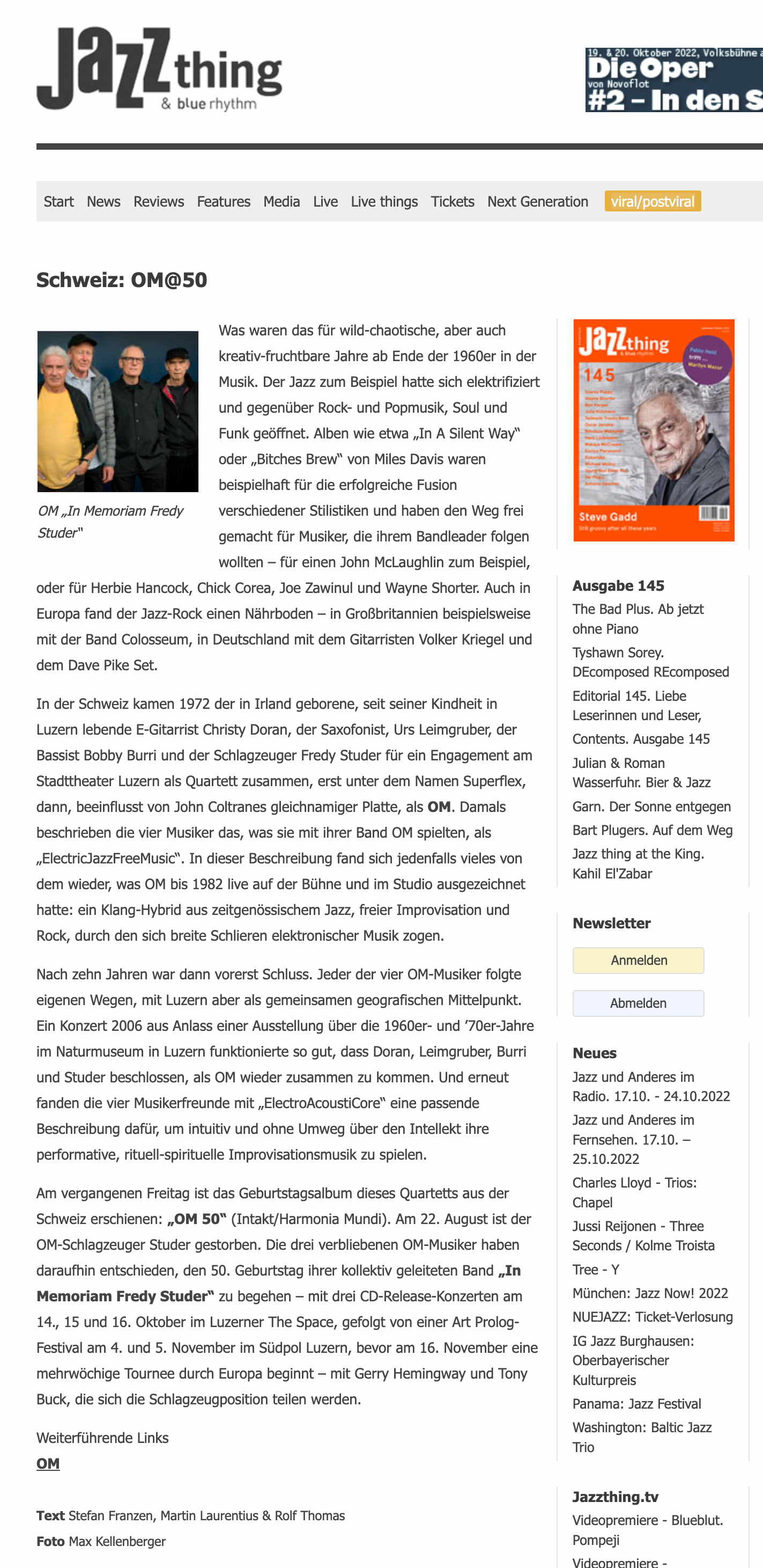 Was waren das für wild-chaotische, aber auch kreativ-fruchtbare Jahre ab Ende der 1960er in der Musik. Der Jazz zum Beispiel hatte sich elektrifiziert und gegenüber Rock- und Popmusik, Soul und Funk geöffnet. Alben wie etwa „In A Silent Way“ oder „Bitches Brew“ von Miles Davis waren beispielhaft für die erfolgreiche Fusion verschiedener Stilistiken und haben den Weg frei gemacht für Musiker, die ihrem Bandleader folgen wollten – für einen John McLaughlin zum Beispiel, oder für Herbie Hancock, Chick Corea, Joe Zawinul und Wayne Shorter. Auch in Europa fand der Jazz-Rock einen Nährboden – in Großbritannien beispielsweise mit der Band Colosseum, in Deutschland mit dem Gitarristen Volker Kriegel und dem Dave Pike Set.