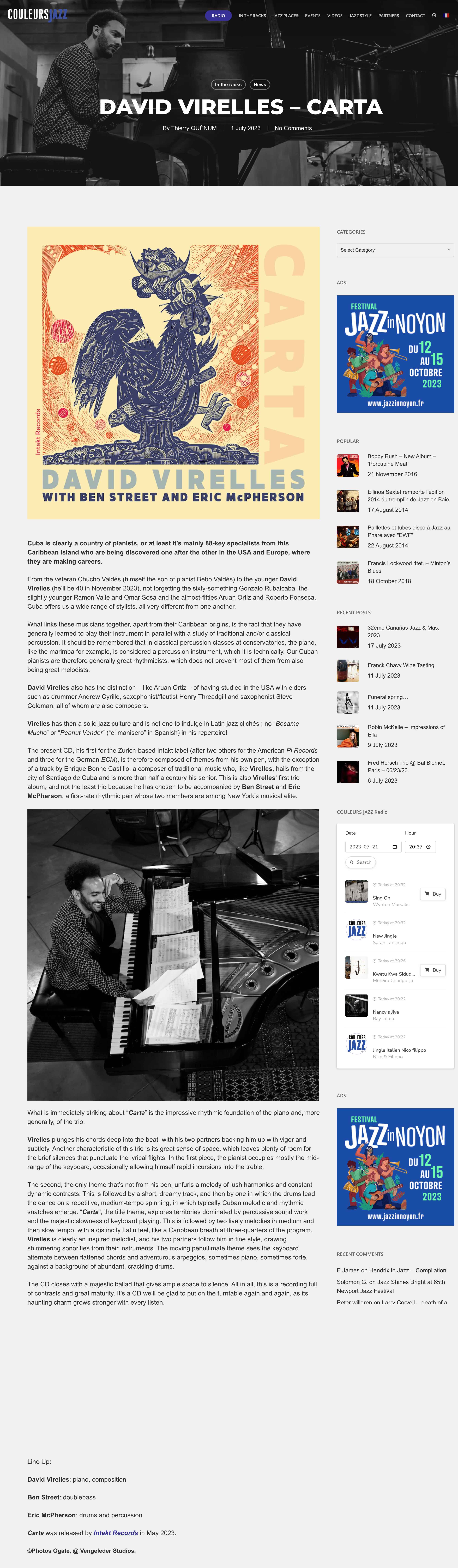 Cuba is clearly a country of pianists, or at least it’s mainly 88-key specialists from this Caribbean island who are being discovered one after the other in the USA and Europe, where they are making careers.