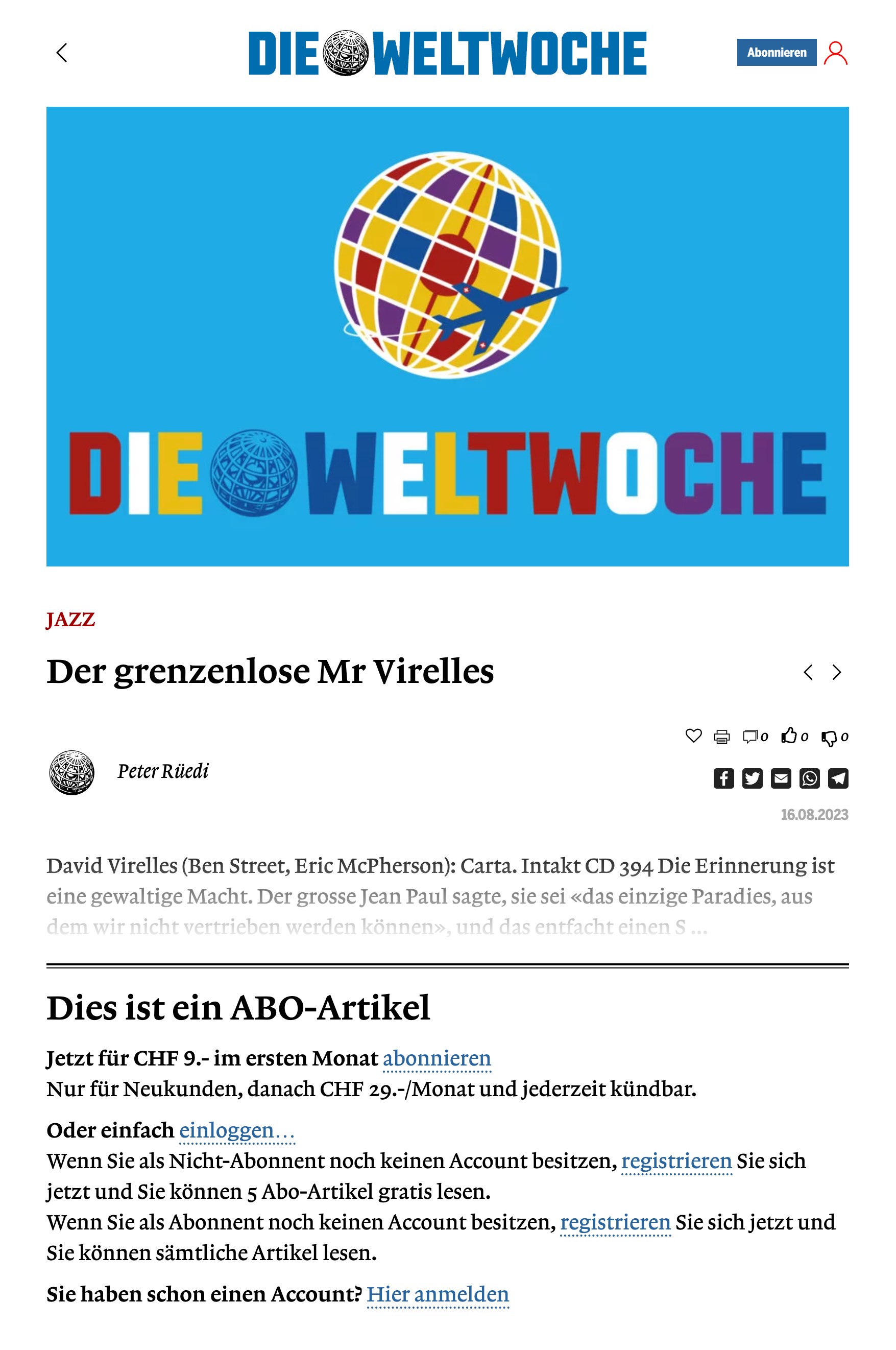Der grenzenlose Mr Virelles