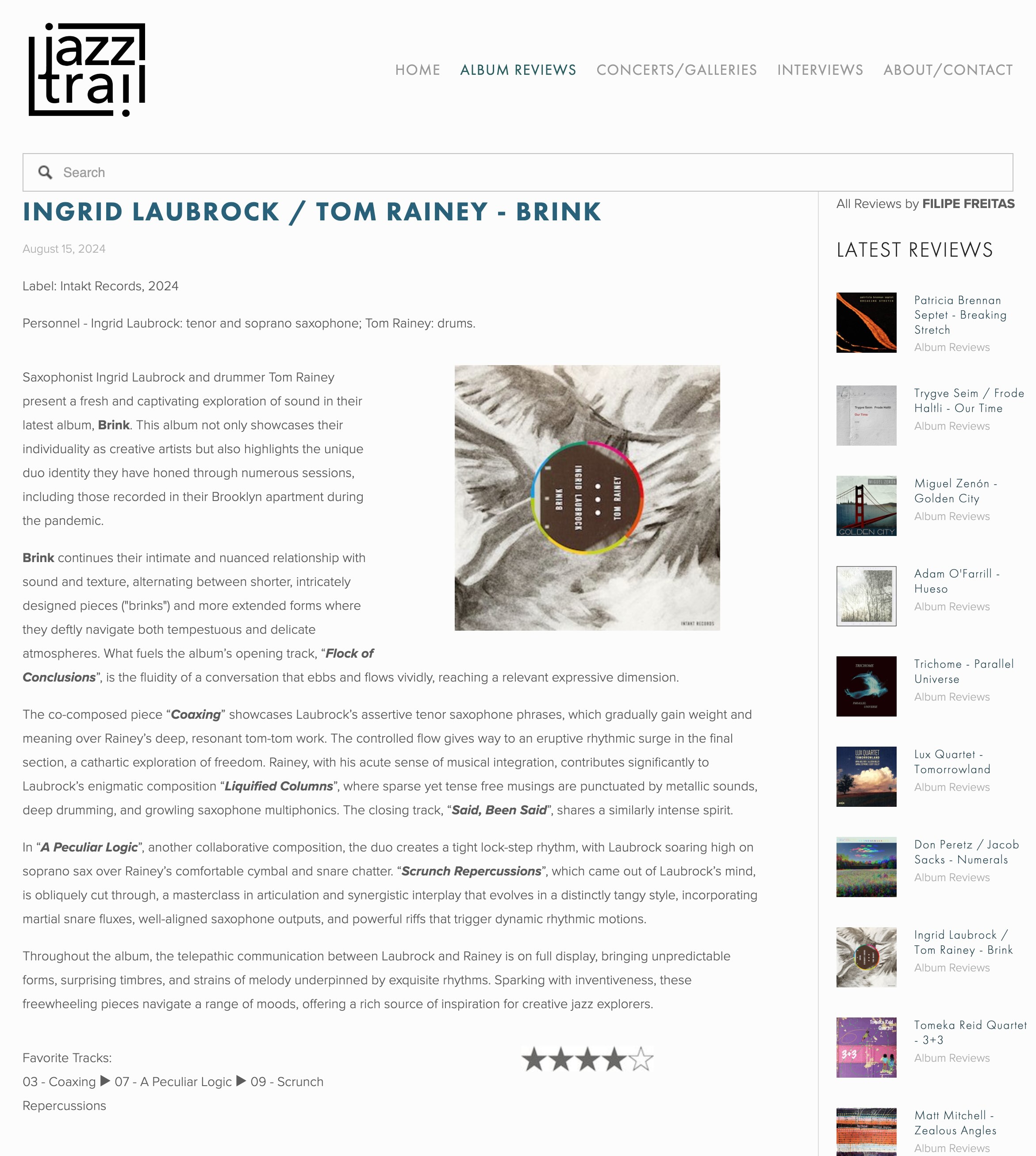 Saxophonist Ingrid Laubrock and drummer Tom Rainey present a fresh and captivating exploration of sound in their latest album, Brink. This album not only showcases their individuality as creative artists but also highlights the unique duo identity they have honed through numerous sessions, including those recorded in their Brooklyn apartment during the pandemic.