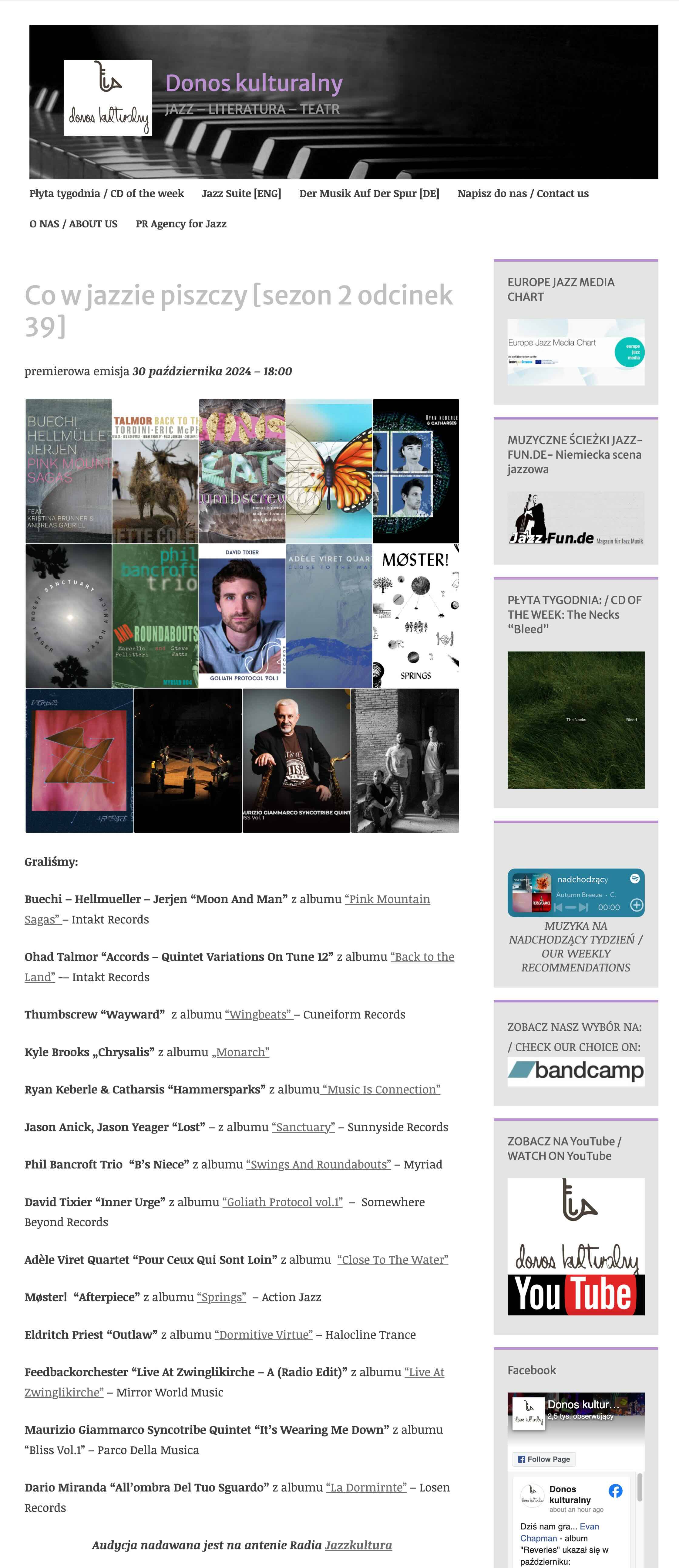 Ohad Talmor “Accords – Quintet Variations On Tune 12” z albumu “Back to the Land” -– Intakt Records